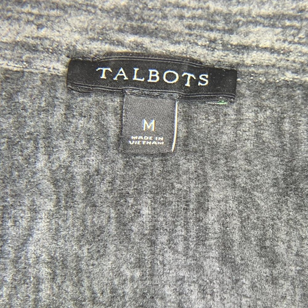 Talbots Grey Color Block Fleece Jacket - Picture 7 of 7